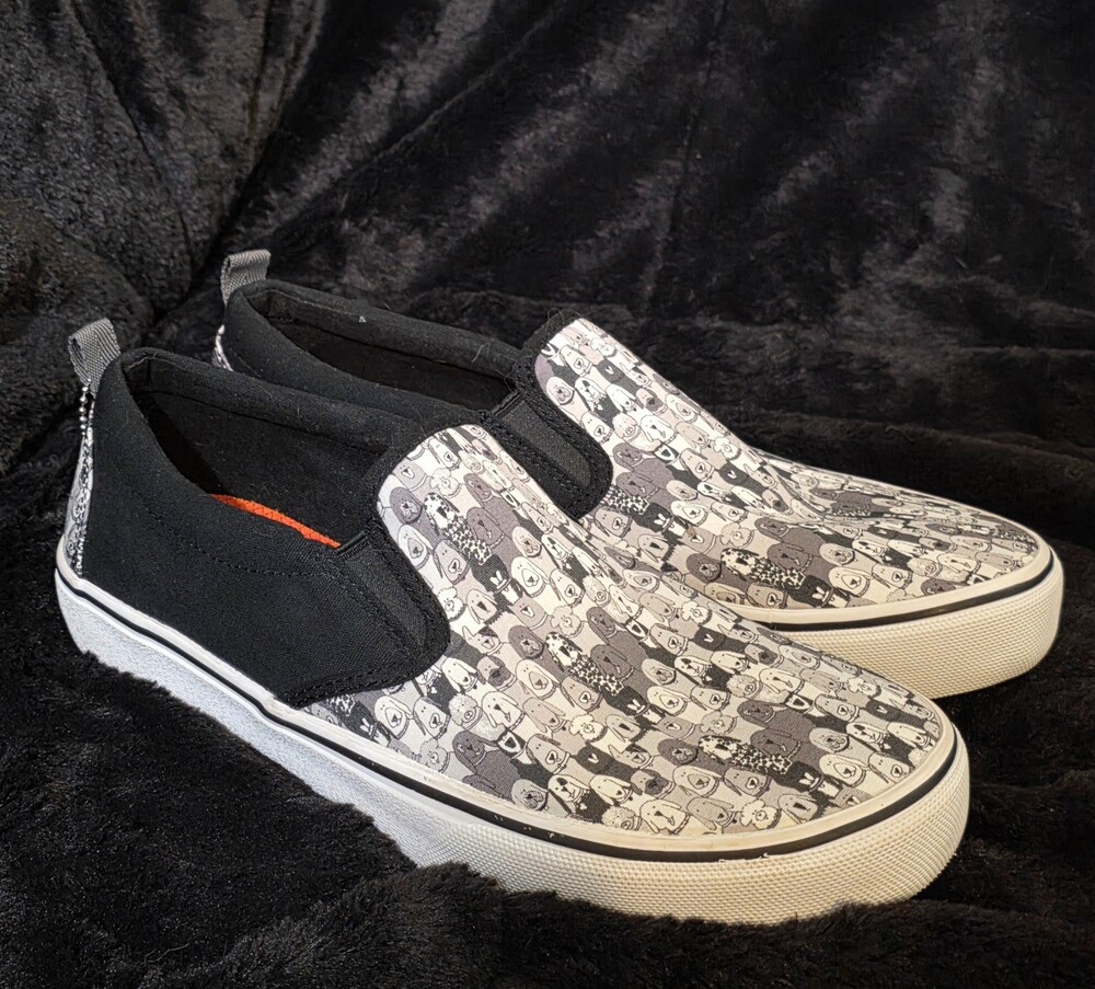 Skechers BOBS Marley Jr Wag Swag Dog Print Slip-On Memory Foam , Womens 10